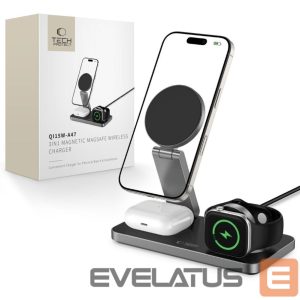 Muud kaubad Tech-Protect  Tech-Protect QI15W-A47 MagSafe 3in1 Inductive Charger + USB-C Cable - Black 