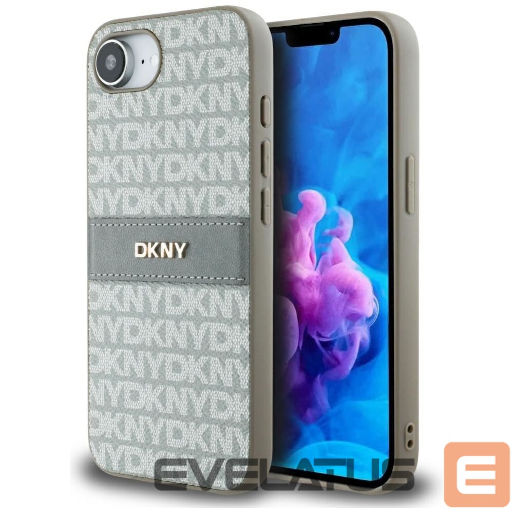 Muud kaubad DKNY DKNY Repeat Texture Pattern with Tonal Stripe iPhone 16e Case - Beige