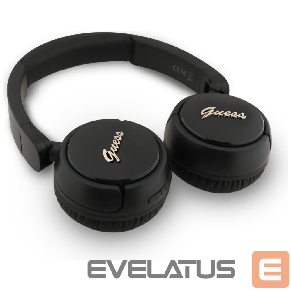Muud kaubad Guess Guess Metal Logo Script Over-Ear Headphones - Black