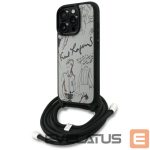 Tagakaaned Karl Lagerfeld  Karl Lagerfeld Crossbody Grained Pattern & Logo Case for iPhone 16 Pro Max - Gray 