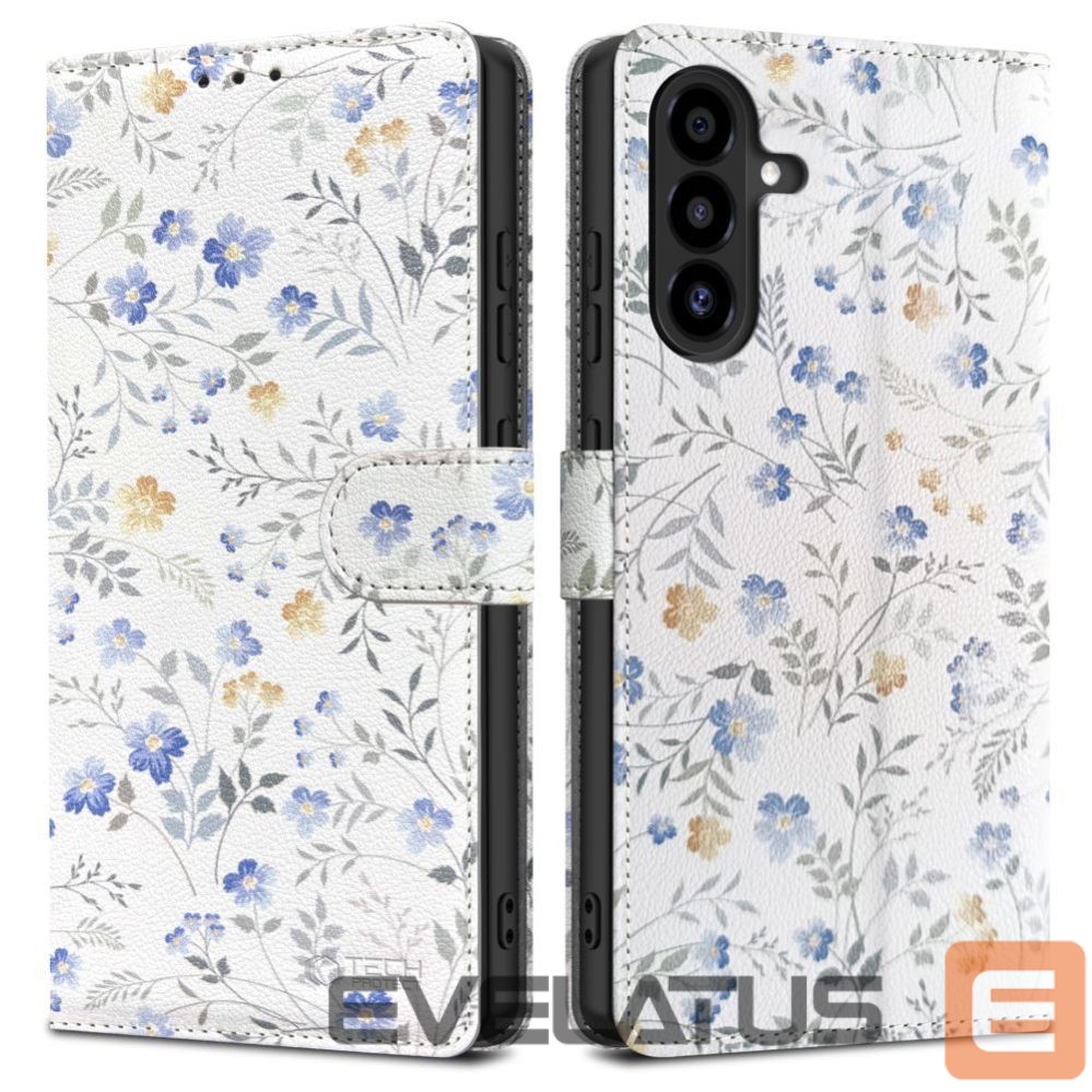 Muud kaubad Tech-Protect Tech-Protect Wallet Case for Samsung Galaxy A26 5G / A17 4G / 5G - Daisies with Leaves