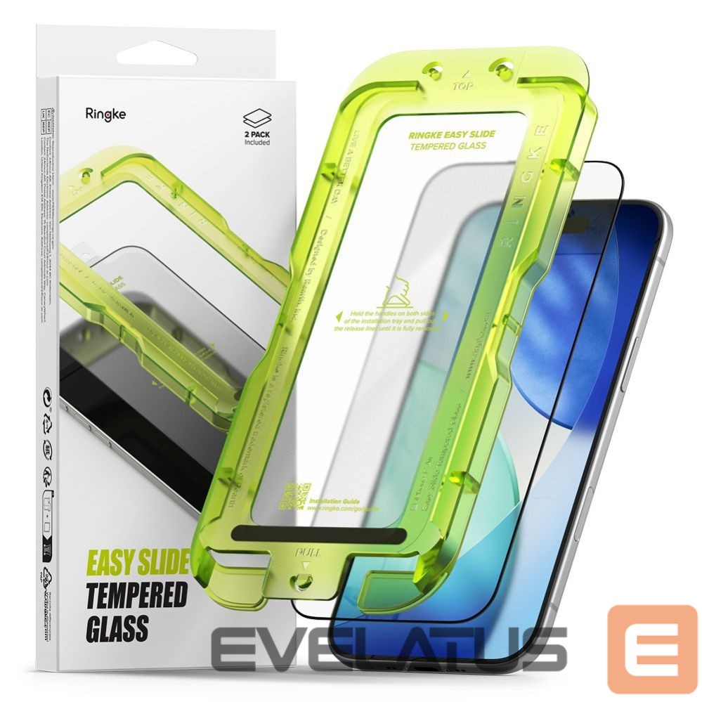 Muud kaubad Ringke Ringke Easy Slide 2-pack tempered glass for iPhone 17 Air - black