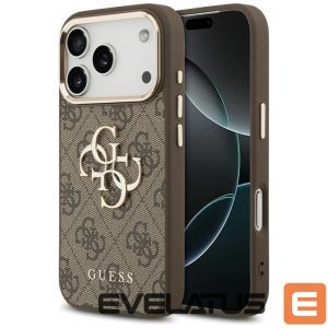 Muud kaubad Guess  Guess 4G Big 4G Classic Logo Case for iPhone 17 Pro - Brown and Gold 