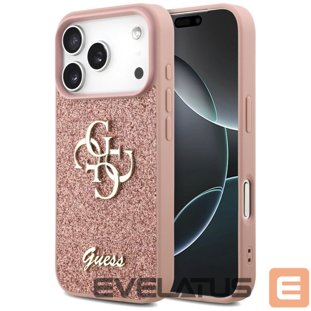 Muud kaubad Guess Guess Fixed Glitter Big 4G Case for iPhone 17 Pro - Pink