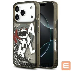 Muud kaubad Karl Lagerfeld  Karl Lagerfeld Liquid Glitter Choupette Logo MagSafe Case for iPhone 17 Pro - Black 