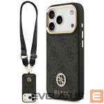 Muud kaubad Guess  Guess 4G Strass Logo & Big Strap Metal Buttons MagSafe Case for iPhone 17 Pro - Black 