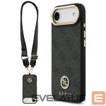 Tagakaaned Guess  Guess 4G Strass Logo & Big Strap Metal Buttons MagSafe Case for iPhone Air - Black 