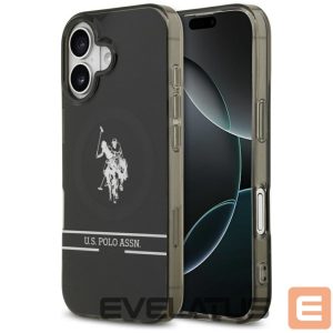 Muud kaubad U.S. Polo PU  US Polo DH and Bottom Stripe Logo MagSafe iPhone 17 Case - Black 