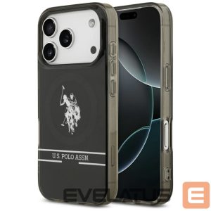 Muud kaubad U.S. Polo PU  US Polo DH and Bottom Stripe Logo MagSafe Case for iPhone 17 Pro - Black 