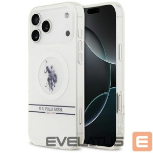 Muud kaubad U.S. Polo PU  US Polo DH and Bottom Stripe Logo MagSafe Case for iPhone 17 Pro Max - White 
