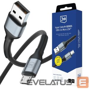 Muud kaubad 3MK  3mk Hyper Cable N-SERIES USB-A / MicroUSB 1m 5V/2.4A 12W / black 
