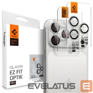 Muud kaubad Spigen  Spigen Optik Pro GLAS.TR ”EZ FIT” Camera Cover 2-pack for iPhone 16 Pro / Max / 17 Pro / Max - Silver 