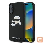 Muud kaubad Karl Lagerfeld  Karl Lagerfeld Silicone Nauble Heads Print MagSafe Case for iPhone 16 - Black 