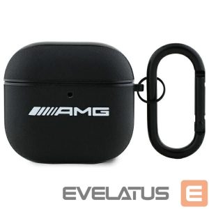 Muud kaubad Mercedes-Benz  AMG Leather White Logo Case for AirPods 4 - Black / White 