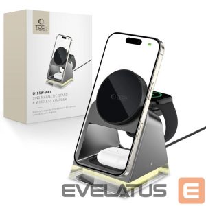 Muud kaubad Tech-Protect  Tech-Protect QI15W-A43 3in1 Wireless Charger with MagSafe for Apple Devices - Black 