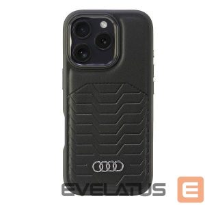 Muud kaubad Audi  Audi Synthetic Leather MagSafe iPhone 16 Pro 6.3" black/black hardcase AU-TPUPCMIP16P-GT/D3-BK 