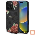 Tagakaaned Guess  Guess GUHMP16LP4ROPEMCK iPhone 16 Pro 6.3" black/black hardcase 4G Flowers Print MagSafe 