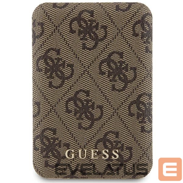 Muud kaubad Guess Guess Powerbank inductive 15W GUPB5FP4EMGW 5000mAh brown/brown 4G Leather Metal Logo MagSafe