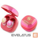 Adaptrid Guess  Guess Bluetooth headphones GUTWSJ144ESF TWS + docking station fuchsia/fuschia Iridescent 4G Printed Logo 