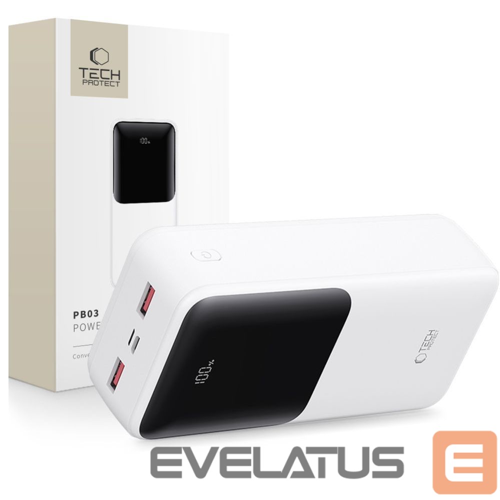 Muud kaubad Tech-Protect Powerbank Tech-Protect PB03 30000mAh 22.5W - white