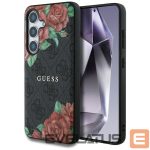 Muud kaubad Guess  Guess Leather 4G Flowers Print Metal Classic Logo MagSafe Case for Samsung Galaxy S25 - Black 