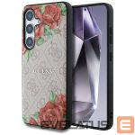 Muud kaubad Guess  Guess Leather 4G Flowers Print Metal Classic Logo MagSafe Case for Samsung Galaxy S25 - Pink 