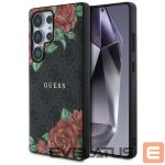 Muud kaubad Guess  Guess Leather 4G Flowers Print Metal Classic Logo MagSafe Case for Samsung Galaxy S25 Ultra - Black 