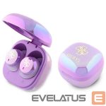 Adaptrid Guess  Guess 4G Printed Logo Bluetooth TWS Headphones + Docking Station - Purple 