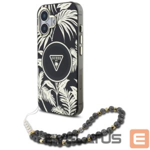Muud kaubad Guess  Guess Palm Trees Triangle Pearl Strap MagSafe case for iPhone 16 black 