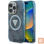 Muud kaubad Guess  Guess IML Metal Glitter 4G Circle Triangle MagSafe Case for iPhone 16 Pro Max - Blue 