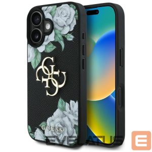 Muud kaubad Guess  Guess Grained Roses Big 4G logo case for iPhone 16 - black 