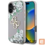 Tagakaaned Guess  Guess Grained Roses Big 4G Logo iPhone 16 Case - Purple 