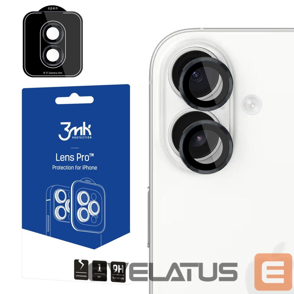 Muud kaubad 3MK 3mk Lens Protection Pro Camera Glass for iPhone 17 - Black