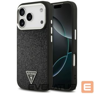 Muud kaubad Guess  Guess Glitter Triangle Logo MagSafe Case for iPhone 17 Pro - Black 