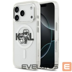 Muud kaubad Karl Lagerfeld  Karl Lagerfeld IML Glitter Karl & Choupette Sketch Logo MagSafe Case for iPhone 17 Pro - Clear 