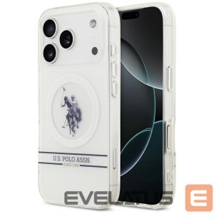 Muud kaubad U.S. Polo PU  US Polo DH and Bottom Stripe Logo MagSafe Case for iPhone 17 Pro - White 