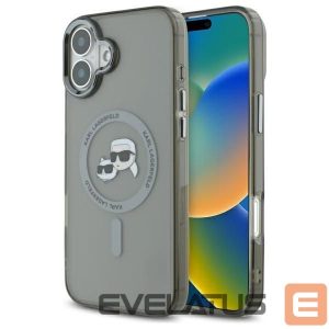 Muud kaubad Karl Lagerfeld  Karl Lagerfeld IML Metal Karl&Choupette Head MagSafe Case for iPhone 16 - Black 
