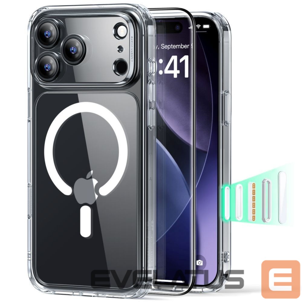 Muud kaubad ESR ESR Classic Hybrid MagSafe + Tempered Glass Set for iPhone 17 Pro - Clear