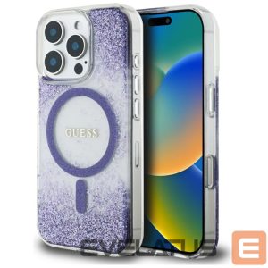 Muud kaubad Guess  Guess HC Resin Bottom Glitter MagSafe case for iPhone 16 Pro Max - purple 