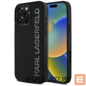Muud kaubad Karl Lagerfeld  Karl Lagerfeld HC 3D Rubber Elongated Glitter iPhone 16 Pro Case - Black 
