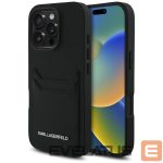 Muud kaubad Karl Lagerfeld  Karl Lagerfeld HC Grained PU Cardslot Metal Elong Case for iPhone 16 Pro Max - Black 