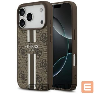 Muud kaubad Guess  Guess 4G Printed Stripes MagSafe case for iPhone 17 Pro - brown 