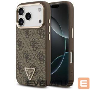 Muud kaubad Guess  Guess 4G Triangle Logo MagSafe Case for iPhone 17 Pro - Brown and Gold 