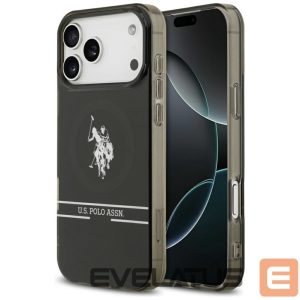Muud kaubad U.S. Polo PU  US Polo DH and Bottom Stripe Logo MagSafe Case for iPhone 17 Pro Max - Black 