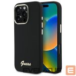Muud kaubad Guess  Guess Silicone Script Metal Logo & Frame Case for iPhone 16 Pro Max - Black 