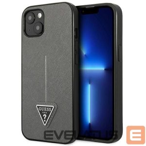 Muud kaubad Guess  Guess SaffianoTriangle Logo case for iPhone 13 / 14 / 15 6.1" - silver 