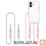 Muud kaubad Tech-Protect  Tech-Protect Flexair Chain MagSafe Case for iPhone 16 - Clear + 2 Lanyards (Pink and Gray) 