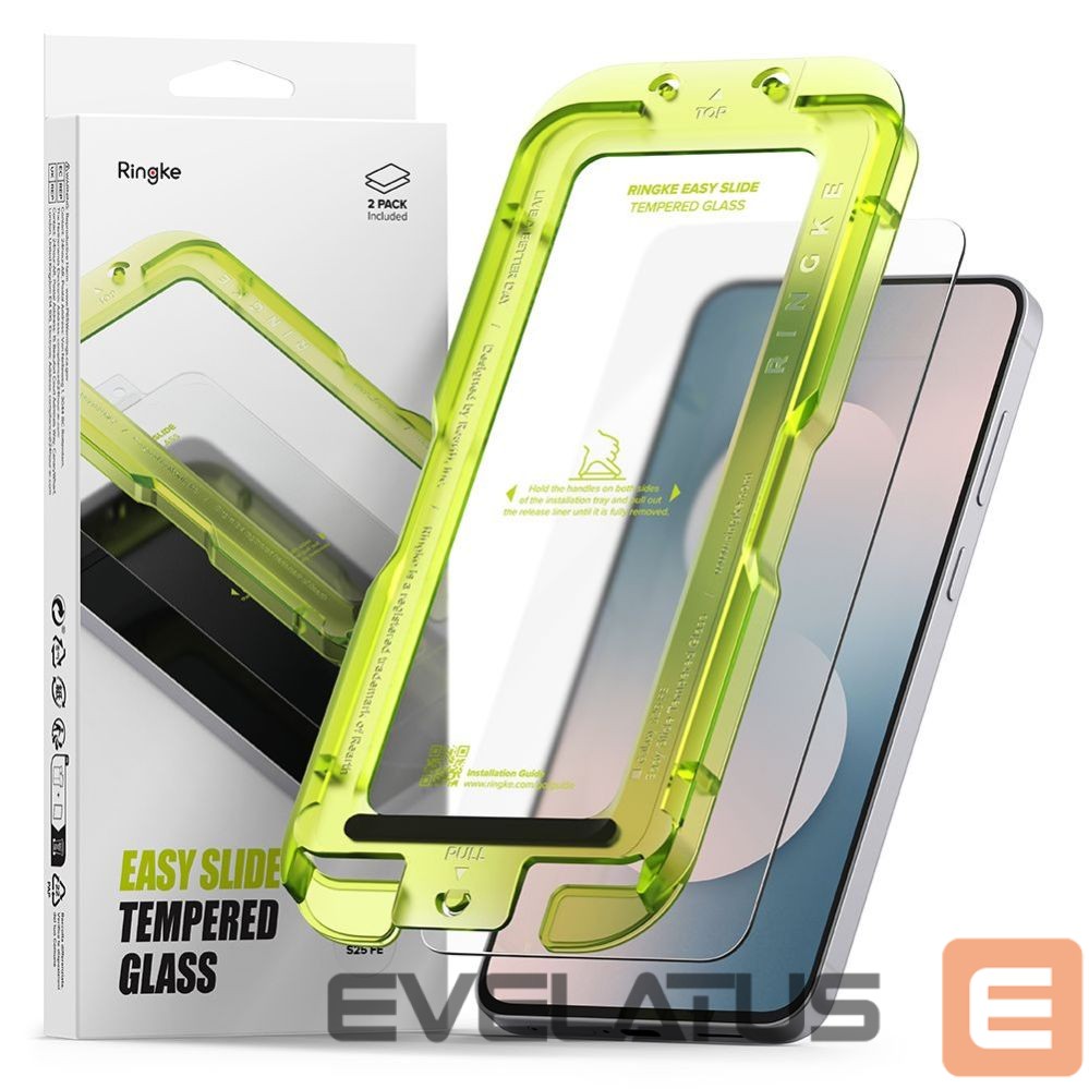 Muud kaubad Ringke Ringke Easy Slide Tempered Glass 2-Pack for Samsung Galaxy S25 FE