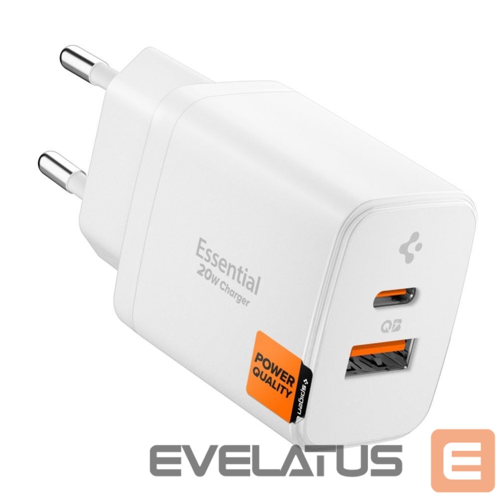 Muud kaubad Spigen Spigen Essential EE202EU 20W Wall Charger - White