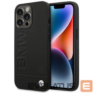 Muud kaubad BMW  BMW Leather Stamp Case for iPhone 14 Pro - Black 